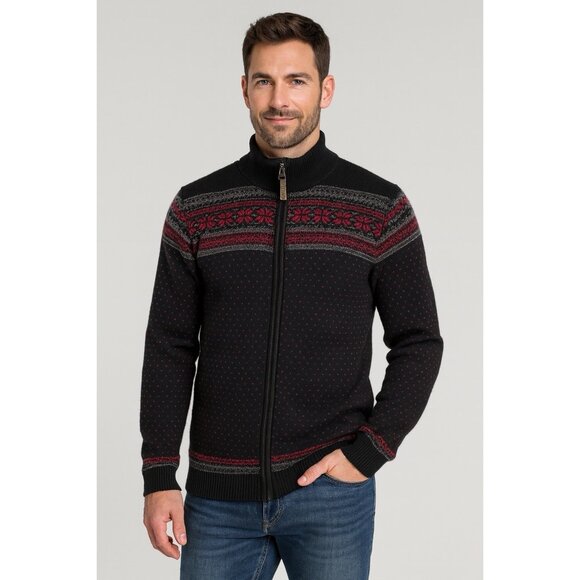 ICEWEAR cardigan sweater 100% wool fair isle nordic maxwin made in iceland M - Picture 1 of 8